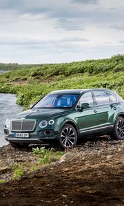 Превью обои bentley, bentayga, вид сбоку