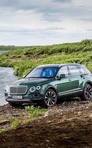 Превью обои bentley, bentayga, вид сбоку