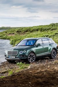 Превью обои bentley, bentayga, вид сбоку