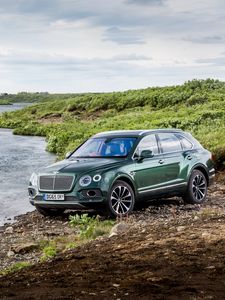 Превью обои bentley, bentayga, вид сбоку