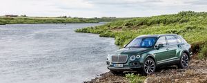 Превью обои bentley, bentayga, вид сбоку