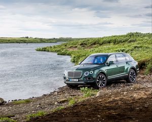 Превью обои bentley, bentayga, вид сбоку