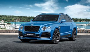 Превью обои bentley, bentayga, вид сбоку