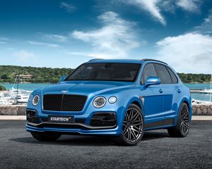 Превью обои bentley, bentayga, вид сбоку