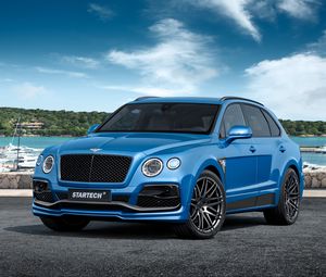 Превью обои bentley, bentayga, вид сбоку