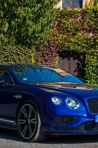 Превью обои bentley continental, bentley, автомобиль, синий