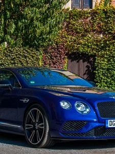 Превью обои bentley continental, bentley, автомобиль, синий