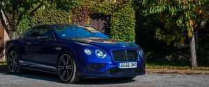 Превью обои bentley continental, bentley, автомобиль, синий