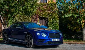 Превью обои bentley continental, bentley, автомобиль, синий