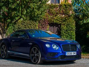 Превью обои bentley continental, bentley, автомобиль, синий