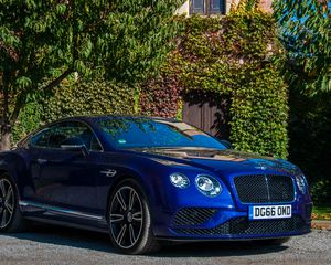 Превью обои bentley continental, bentley, автомобиль, синий