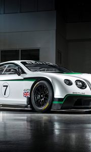 Превью обои bentley, continental, gt3, спорткар, вид сбоку