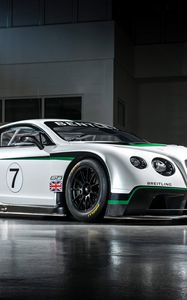 Превью обои bentley, continental, gt3, спорткар, вид сбоку