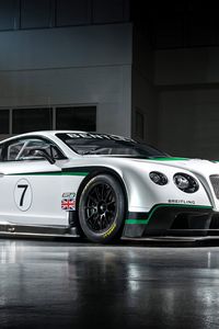 Превью обои bentley, continental, gt3, спорткар, вид сбоку