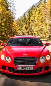 Превью обои bentley, continental, gt, движение, скорость