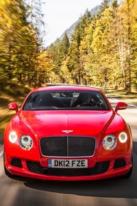 Превью обои bentley, continental, gt, движение, скорость