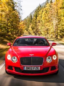 Превью обои bentley, continental, gt, движение, скорость