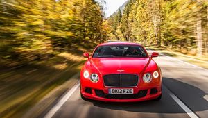 Превью обои bentley, continental, gt, движение, скорость