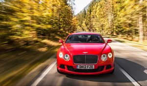 Превью обои bentley, continental, gt, движение, скорость