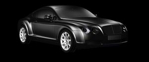 Превью обои bentley continental gt, bentley, чб, серый, роскошный