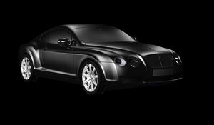 Превью обои bentley continental gt, bentley, чб, серый, роскошный