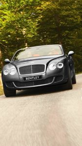 Превью обои bentley, continental, gtc, вид спереди, дорога