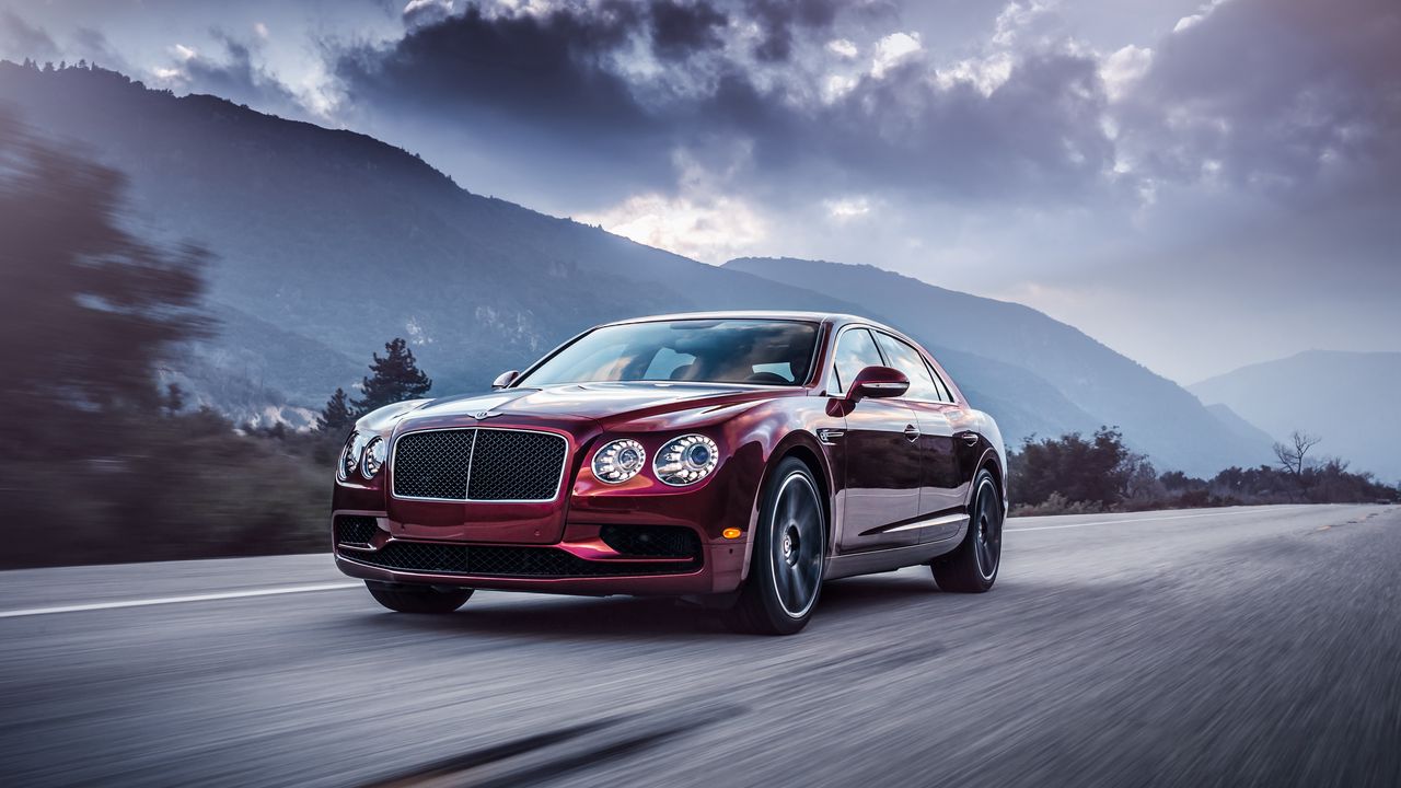 Обои bentley, flying spur, движение