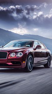 Превью обои bentley, flying spur, движение