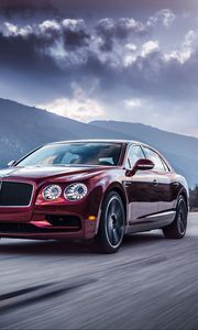 Превью обои bentley, flying spur, движение