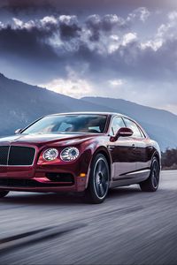 Превью обои bentley, flying spur, движение