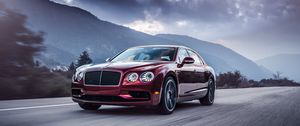 Превью обои bentley, flying spur, движение