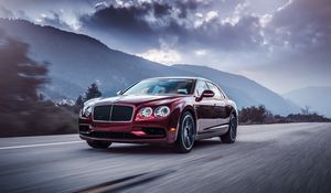 Превью обои bentley, flying spur, движение