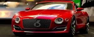 Превью обои bentley, спорткар, суперкар, красный, арт