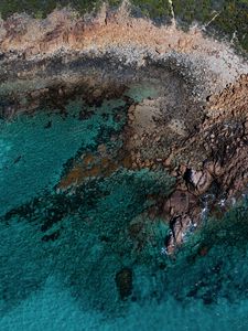 Превью обои берег, море, камни, пейзаж