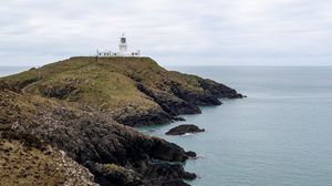 Превью обои берег, море, маяк, природа