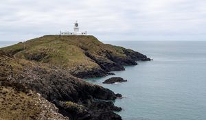 Превью обои берег, море, маяк, природа