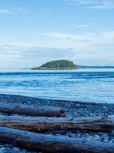 Превью обои берег, море, остров, пейзаж, природа