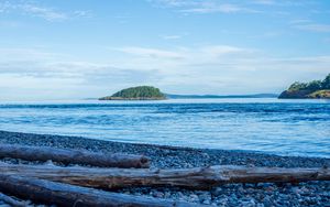 Превью обои берег, море, остров, пейзаж, природа