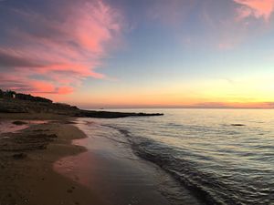 Превью обои берег, море, природа, горизонт, небо