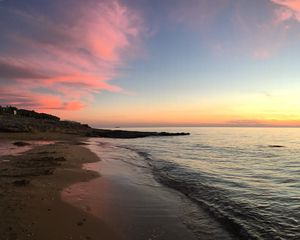 Превью обои берег, море, природа, горизонт, небо