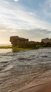 Превью обои берег, море, скалы, природа, пейзаж