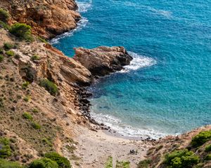 Превью обои берег, скала, море, природа