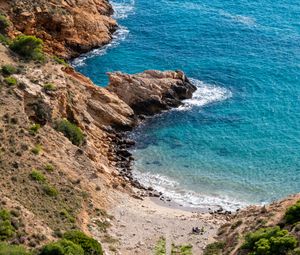 Превью обои берег, скала, море, природа