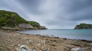 Превью обои берег, скалы, море, пейзаж