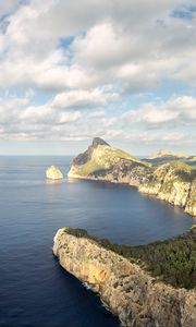 Превью обои берег, скалы, море, природа, пейзаж