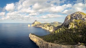 Превью обои берег, скалы, море, природа, пейзаж