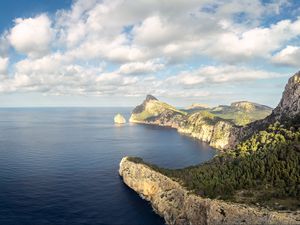 Превью обои берег, скалы, море, природа, пейзаж