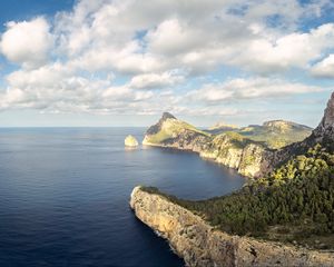 Превью обои берег, скалы, море, природа, пейзаж