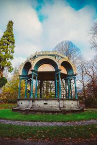Превью обои беседка, парк, осень