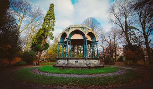Превью обои беседка, парк, осень